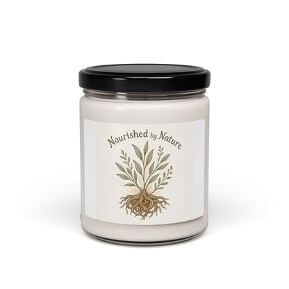Soy Candle — "Nourished by Nature" Botanical Scented Jar (9 oz)